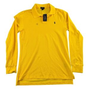 Kids Polo Ralph Lauren Yellow Long Sleeve Polo Shirt Size XL 18-20
